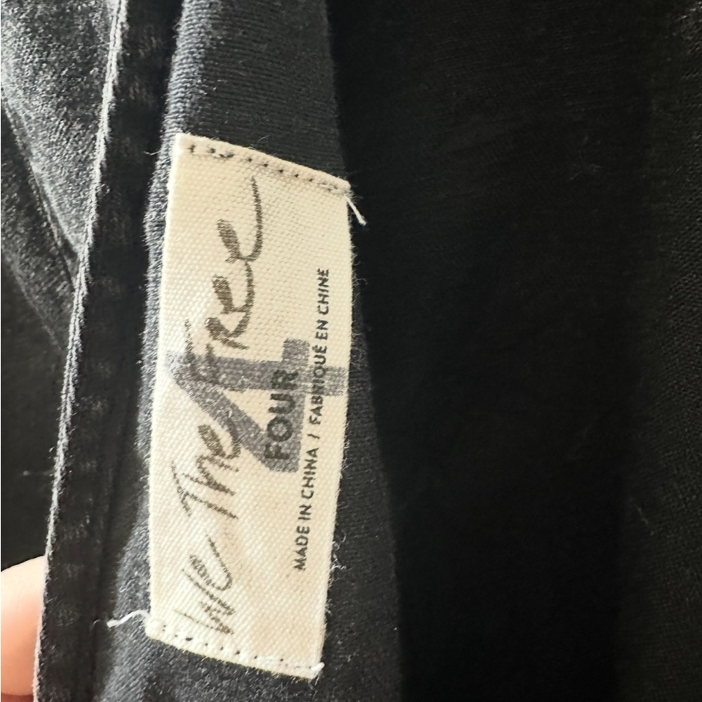 Free People We The Free Distressed Mini Reckless Life Denim Dress Sz 4 - Picture 9 of 9